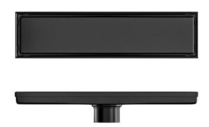 صفاية بلاط ستيل أسود 30 سم × 8.5 سم – ضمان 5 سنوات